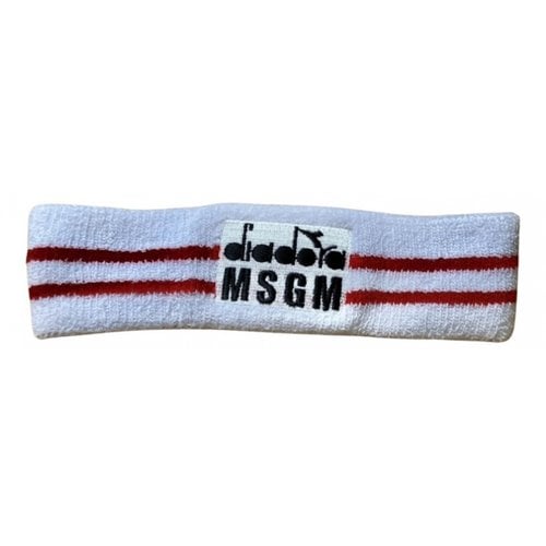 Pre-owned Msgm Hat In White