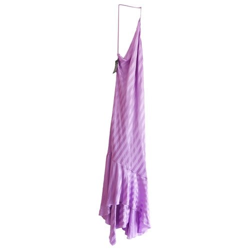 Pre-owned Michelle Mason Silk Mid-length Dress In Purple
