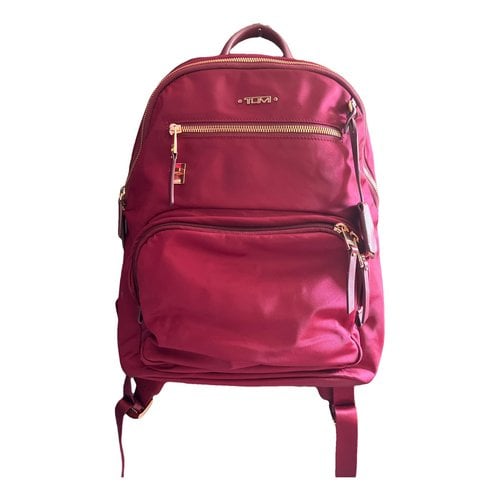 Pre-owned Tumi Fabric Backpack In Red