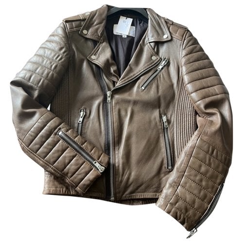Pre-owned Serge Pariente Leather Vest In Khaki
