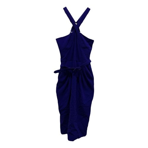 Pre-owned Jean Paul Gaultier Wool Mid-length Dress In Blue