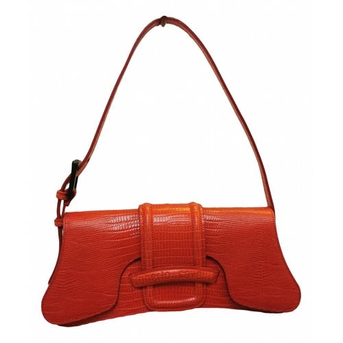 Pre-owned Roberto Cavalli Leather Handbag In Red