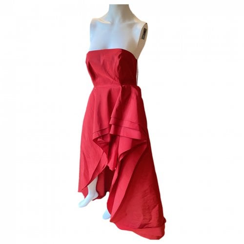 Pre-owned Carolina Herrera Silk Dress In Red