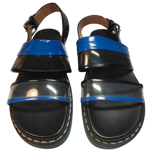 Pre-owned Marni Fabric Sandal In Black