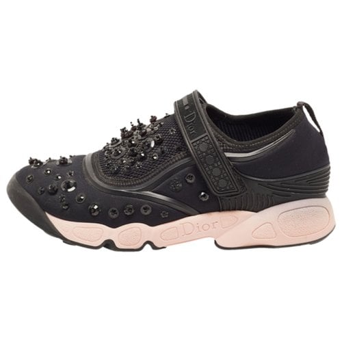 Pre-owned Dior Fabric Trainers In Black