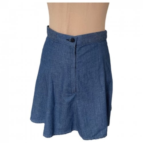 Pre-owned Rag & Bone Mini Skirt In Blue