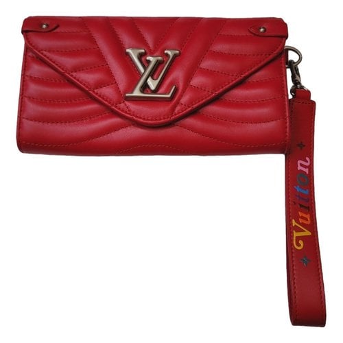 Pre-owned Louis Vuitton Calfskin Clutch Bag In Red