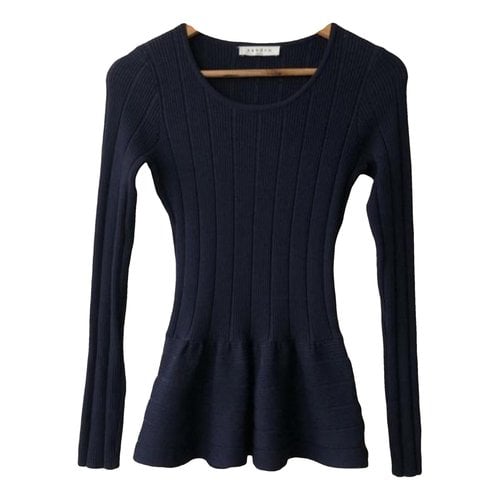 Pre-owned Sandro Top In Navy