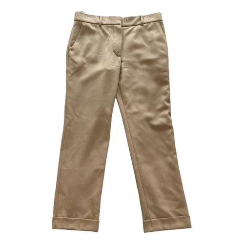 Pre-owned Chloé Wool Trousers In Camel