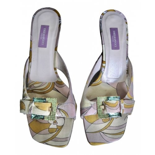 Pre-owned Emilio Pucci Cloth Heels In Green