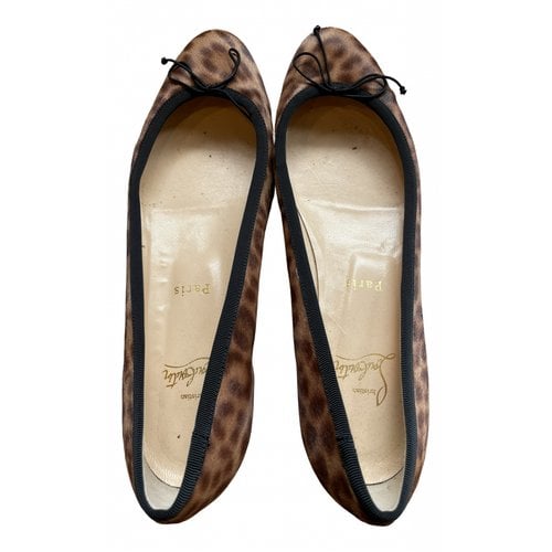 Pre-owned Christian Louboutin Faux Fur Flats In Other
