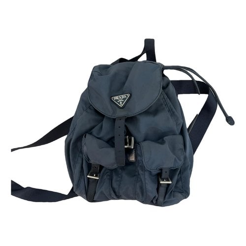 Pre-owned Prada Re-nylon Backpack In Blue