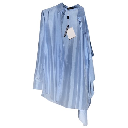 Pre-owned Vionnet Silk Shirt In Turquoise