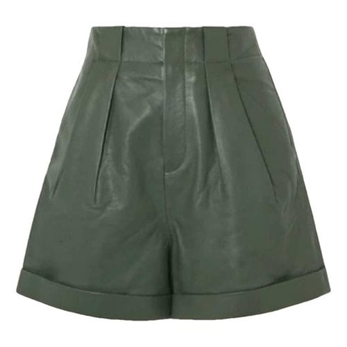 Pre-owned Equipment Leather Shorts In Green