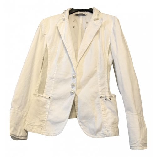 Pre-owned Maria Grazia Severi Short Vest In White