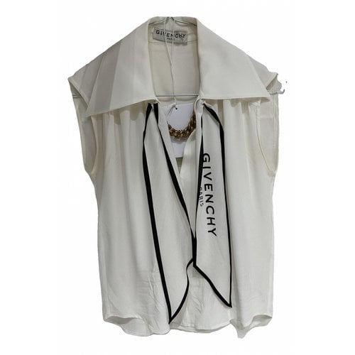 Pre-owned Givenchy Silk Blouse In White