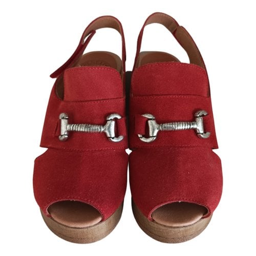 Pre-owned Penelope Chilvers Sandal In Red
