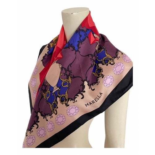Pre-owned Marella Silk Neckerchief In Multicolour