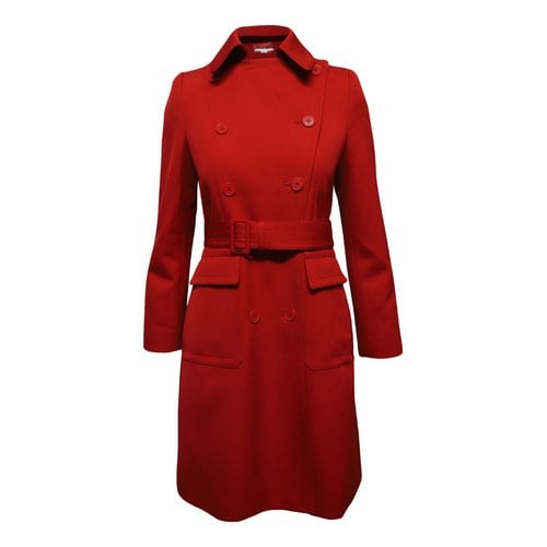 Pre-owned Stella Mccartney Wool Trench Coat In Red