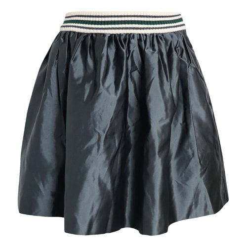 Pre-owned Miu Miu Mini Skirt In Green