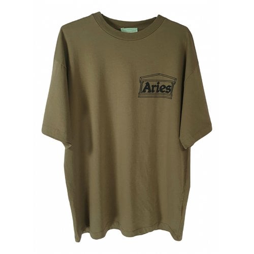 Pre-owned Aries T-shirt In Green