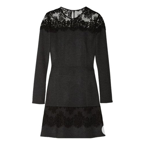 Pre-owned Roberto Cavalli Wool Mini Dress In Black