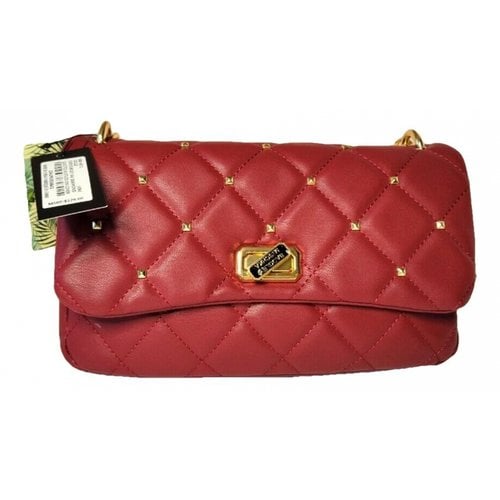Pre-owned Badgley Mischka Vegan Leather Clutch Bag In Red