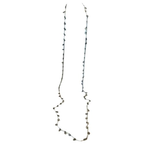 Pre-owned Anthropologie Ceramic Long Necklace In White