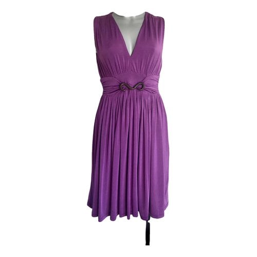 Pre-owned Just Cavalli Mid-length Dress In Purple