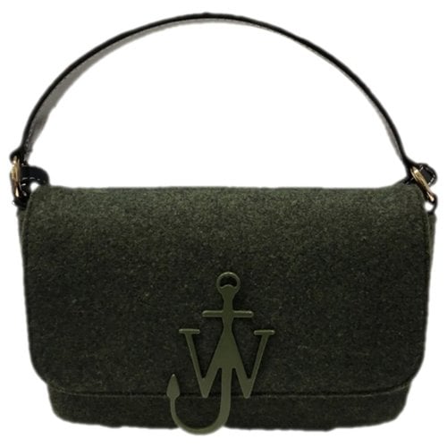 Pre-owned Jw Anderson Logo Wool Bag In Green