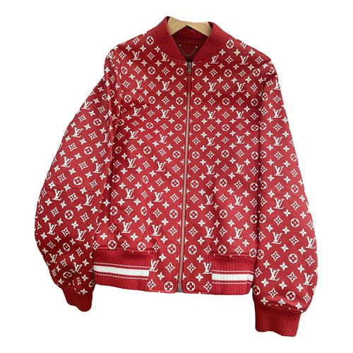 Pre-owned Louis Vuitton X Supreme Leather Jacket In Red