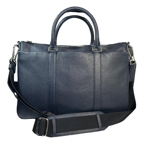 Pre-owned Bally Leather Bag In Navy