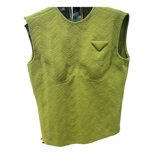 Pre-owned Prada Vest In Green