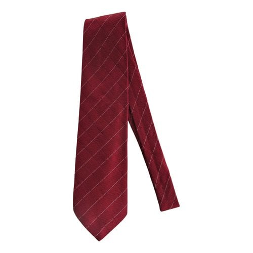 Pre-owned Canali Silk Tie In Red