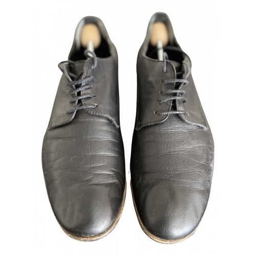 Pre-owned Marc Jacobs Leather Lace Ups In Black