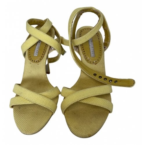 Pre-owned Stella Mccartney Fabric Heels In Yellow