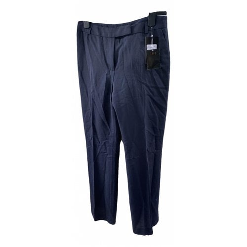 Pre-owned Daks Wool Straight Pants In Blue