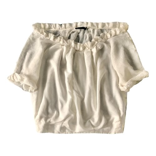 Pre-owned Donna Karan Blouse In White