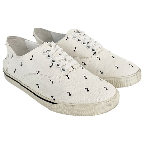 Pre-owned Celine Elliot Cloth Trainers In White