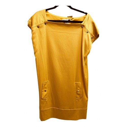 Pre-owned Diane Von Furstenberg Silk Dress In Gold