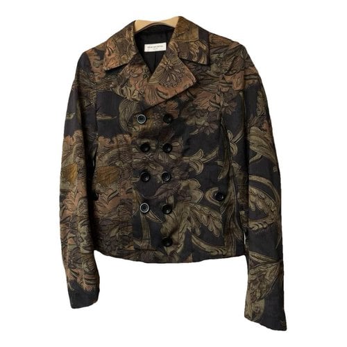 Pre-owned Dries Van Noten Silk Suit Jacket In Brown