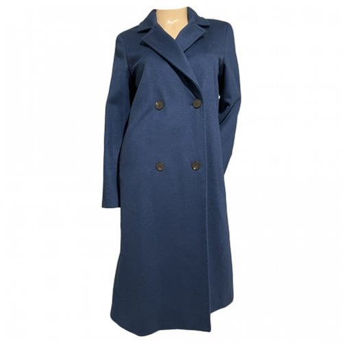 Pre-owned Marina Rinaldi Cashmere Coat In Blue