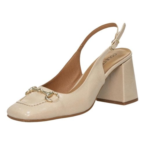 Pre-owned Colette Patent Leather Heels In Beige