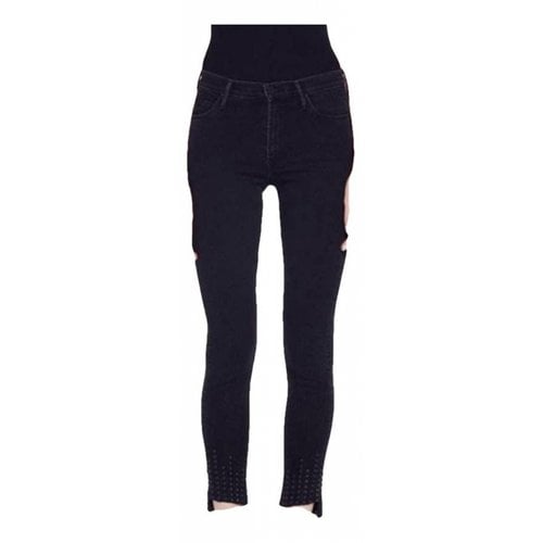 Pre-owned Mother Mslim Jeans In Black