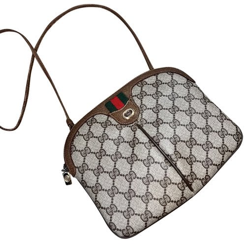 Pre-owned Gucci Leather Crossbody Bag In Beige