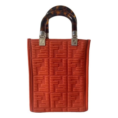 Pre-owned Fendi Sunshine Cloth Tote In Red
