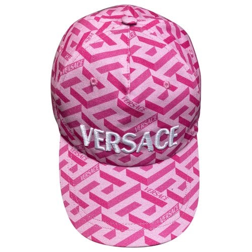 Pre-owned Versace Cloth Cap In Pink