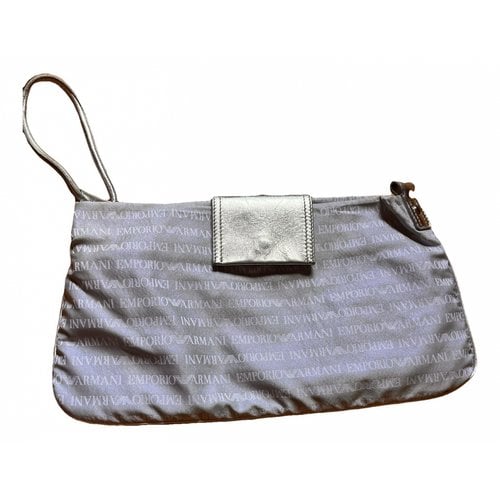 Pre-owned Emporio Armani Clutch Bag In Silver