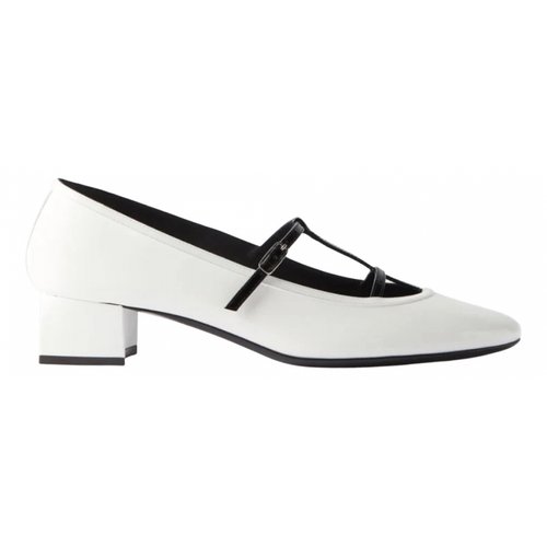 Pre-owned Khaite Patent Leather Ballet Flats In White