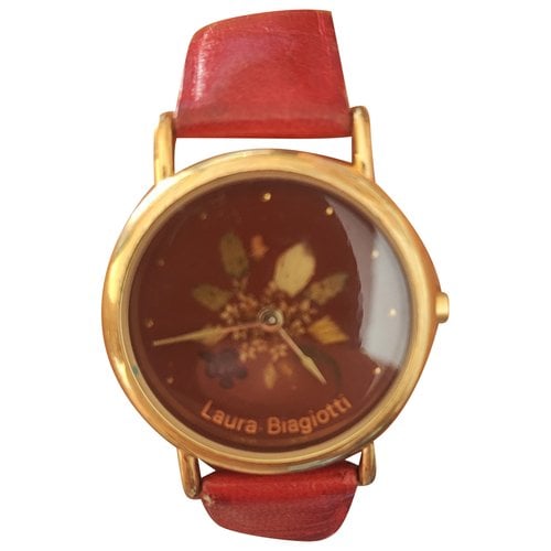 Pre-owned Laura Biagiotti Watch In Burgundy